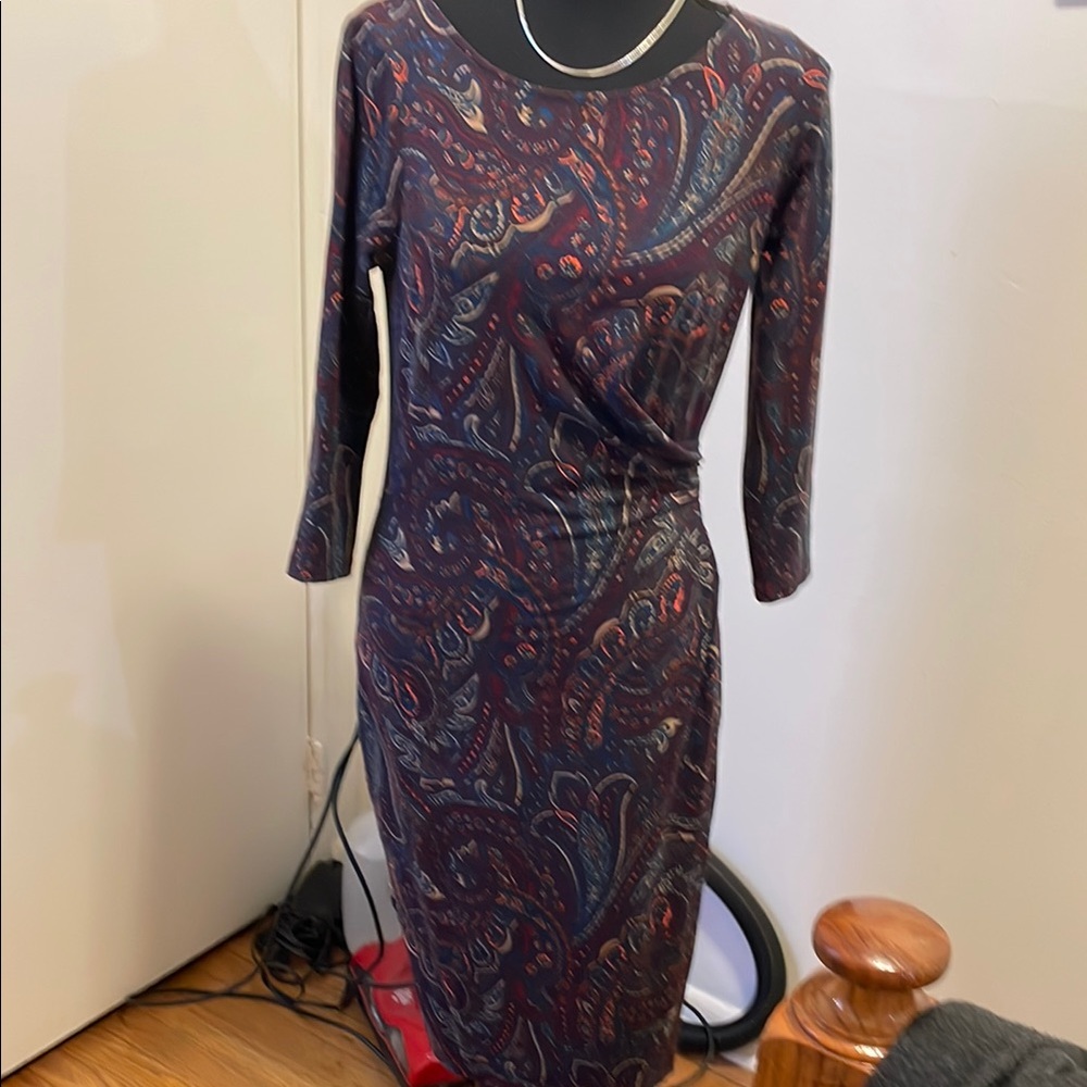 Elegant Paisley Print Dress